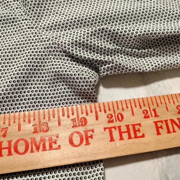 Ben Sherman Slim Fit Men Sz Medium Shirt Button Down Black Dots Cotton Pocket - Picture 7 of 10